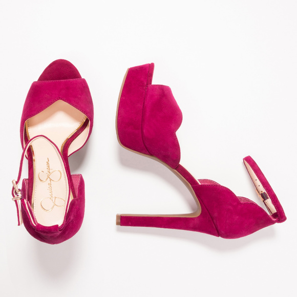 JESSICA SIMPSON Suede Platform Sandals - Picture 2 of 7